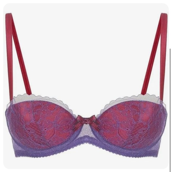 Agent Provocateur Hyacinth Pink and Purple Lace Bra 34C - Picture 3 of 8